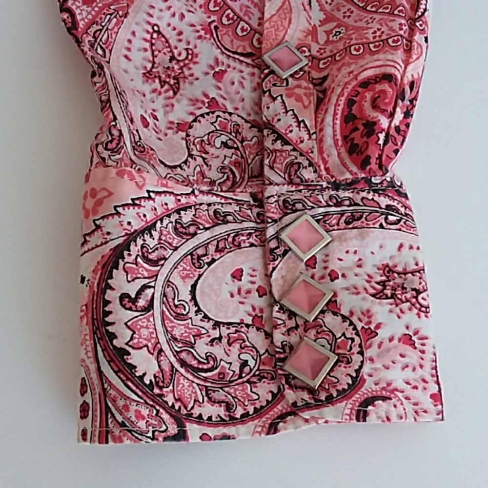 Ariat Pink Paisley Button Down Shirt - Picture 4 of 6